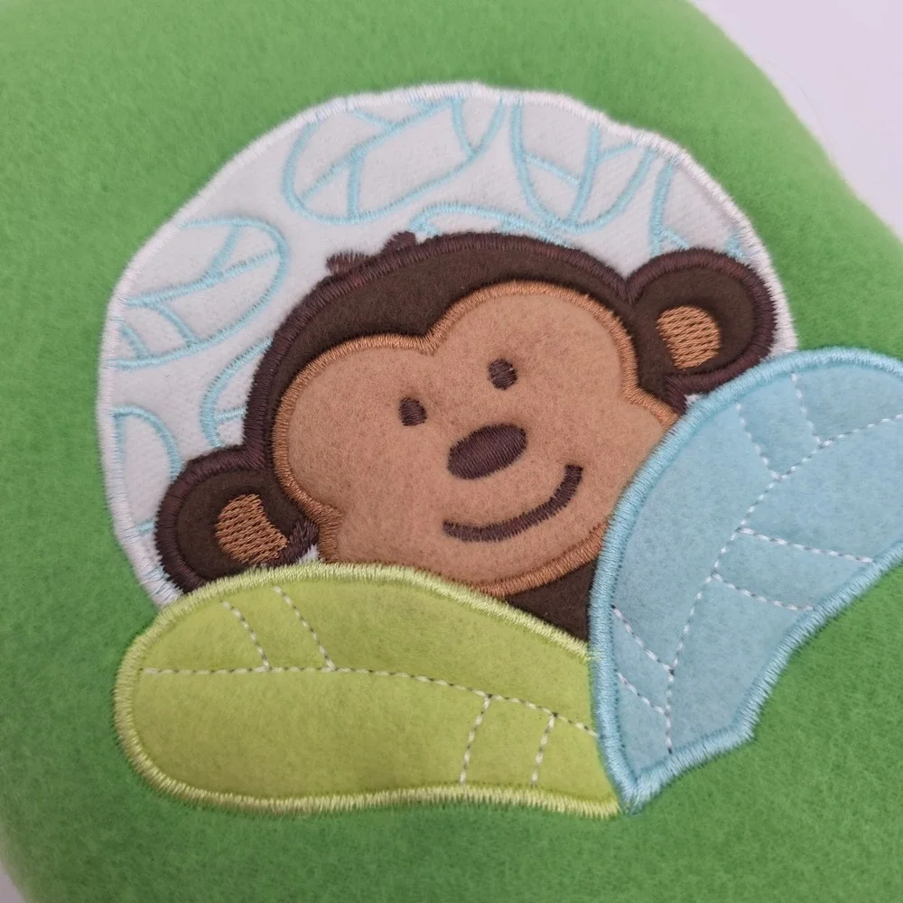 NEW! Garanimals Soft Fleece Baby Blanket Green - Monkey And Leaves